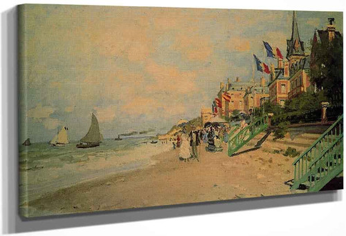 The Beach At Trouville1 By Claude Oscar Monet