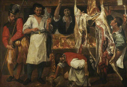 The Butcher's Shop By Annibale Carracci By Annibale Carracci