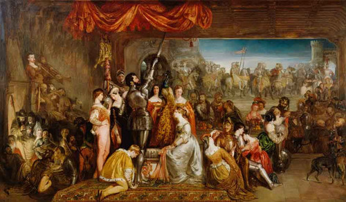 The Chivalric Vow Of The Ladies Of The Peacock By Daniel Maclise, R.A.