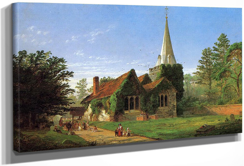 The Church At Stoke Poges By Jasper Francis Cropsey By Jasper Francis Cropsey