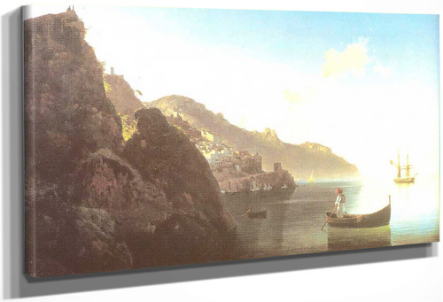 The Coast At Amalfi. By Ivan Constantinovich Aivazovsky By Ivan Constantinovich Aivazovsky