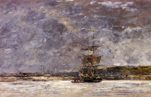 The Coast Of Brest On The Bay By Eugene Louis Boudin The Coast Of Brest On The Bay By Eugene Louis Boudin