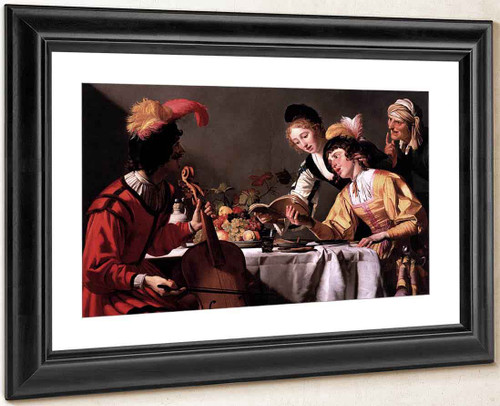 Tableau Impression Sur Toile - Le Concert De Gerard Van Honthorst (gvh45), Reproduction