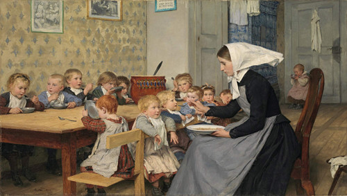 The Creche By Albert Anker