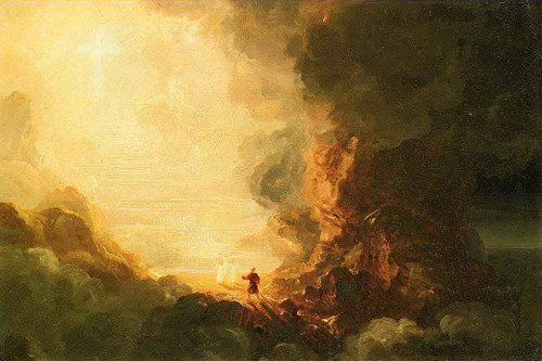 The Cross And The World Study For 'The Pilgrim Of The Cross At The End Of His Journey' By Thomas Cole By Thomas Cole