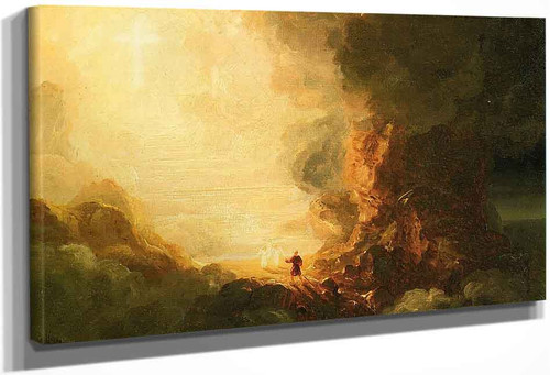 The Cross And The World Study For 'The Pilgrim Of The Cross At The End Of His Journey' By Thomas Cole By Thomas Cole