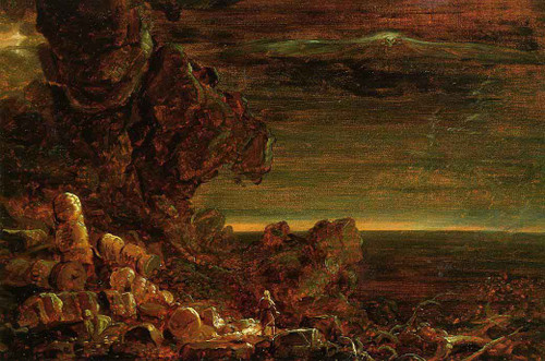 The Cross And The World Study For 'The Pilgrim Of The World At The End Of His Journey' By Thomas Cole By Thomas Cole