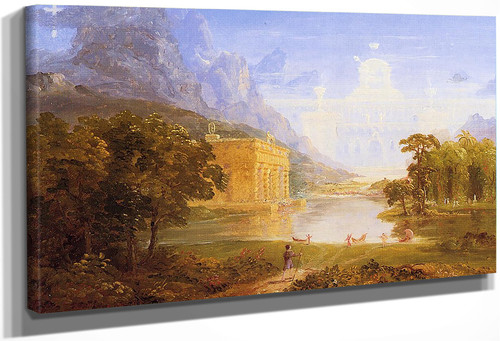 The Cross And The World Study For 'The Pilgrim Of The World On His Journey' By Thomas Cole By Thomas Cole