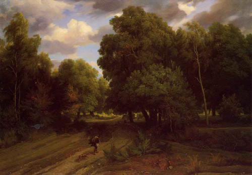 The Crossroads At The Eagle's Nest, Forest Of Fontainebleau By Charles Francois Daubigny By Charles Francois Daubigny