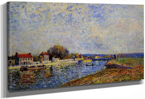 The Dam, Loing Canal At Saint Mammes By Alfred Sisley