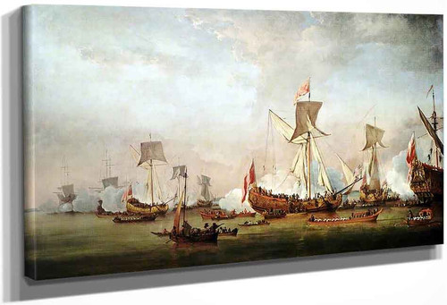 The Departure Of William Of Orange And Princess Mary For Holland, November 1677 By Willem Van De Velde The Younger