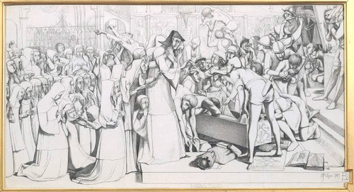 The Disentombment Of Queen Matilda By Sir John Everett Millais