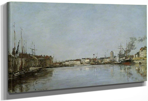 The Dutch Dock, Dunkerque By Eugene Louis Boudin