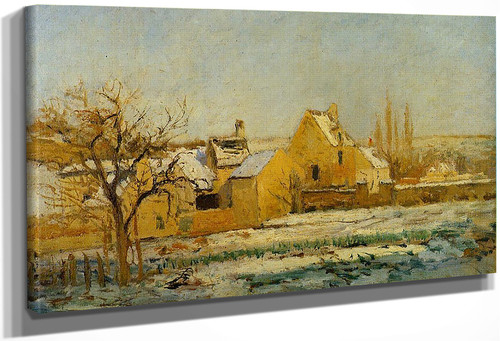 The Effect Of Snow At L'hermitage By Camille Pissarro