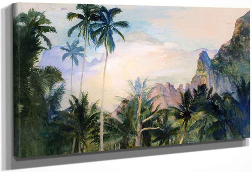 The End Of Cook's Bay, Island Of Moorea, Society Islands. 1891, Dawn By John La Farge By John La Farge