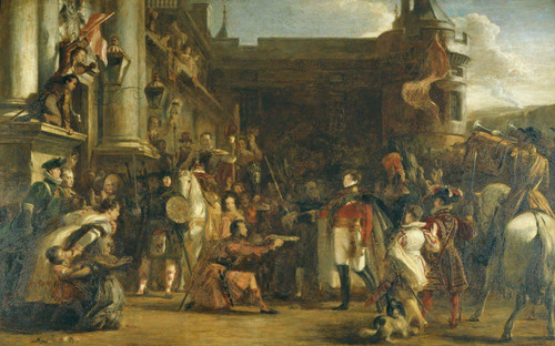 The Entrance Of George Iv At Holyroodhouse By David Wilkie The Entrance Of George Iv At Holyroodhouse By David Wilkie