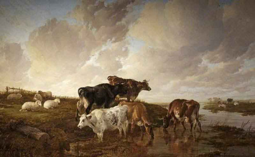 The Evening Drink In The Canterbury Meadows By Thomas Sidney Cooper By Thomas Sidney Cooper