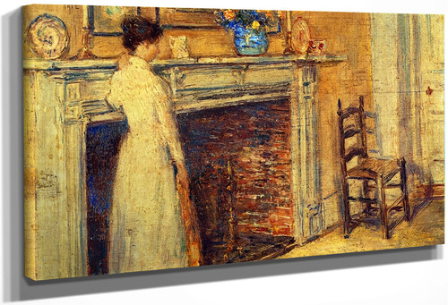The Fireplace By Frederick Childe Hassam