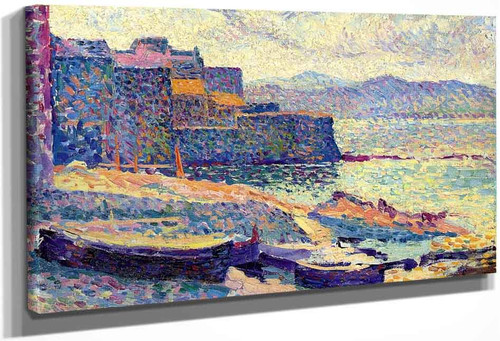 The Fishing Port At Saint Tropez By Maxime Maufra By Maxime Maufra