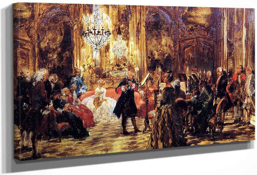 The Flute Concert At Sanssouci By Adolph Von Menzel By Adolph Von Menzel