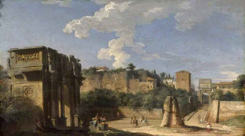 The Forum, Rome By Giovanni Paolo Panini By Giovanni Paolo Panini