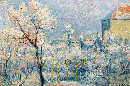 The Garden In The Snow, Rue Cortot By Maximilien Luce By Maximilien Luce