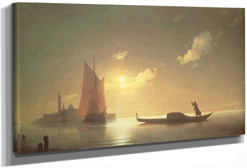 The Gondolier On Sea At Night By Ivan Constantinovich Aivazovsky By Ivan Constantinovich Aivazovsky