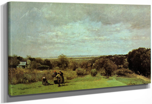 The Grape Harvest At Sevres By Jean Baptiste Camille Corot