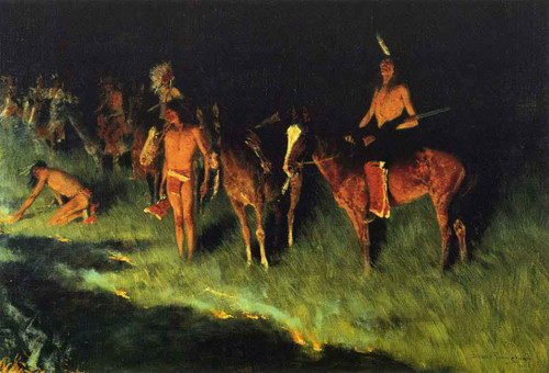 The Grass Fire By Frederic Remington