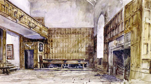 The Great Hall, Haddon By David Cox By David Cox