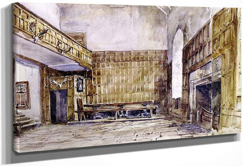 The Great Hall, Haddon By David Cox By David Cox