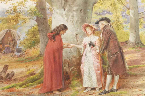 The Gypsy Fortune Teller By George Goodwin Kilburne By George Goodwin Kilburne