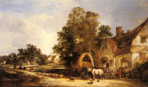 The Half Way House, Thatcham By William Shayer Snr