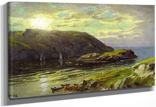 The Harbor At Monhegan By William Trost Richards By William Trost Richards