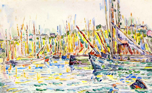 The Harbor In Groux By Paul Signac