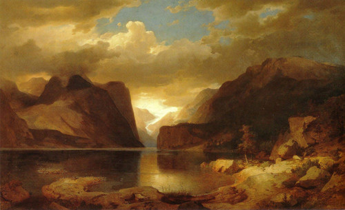 The Hardanger Fjord By Andreas Achenbach By Andreas Achenbach