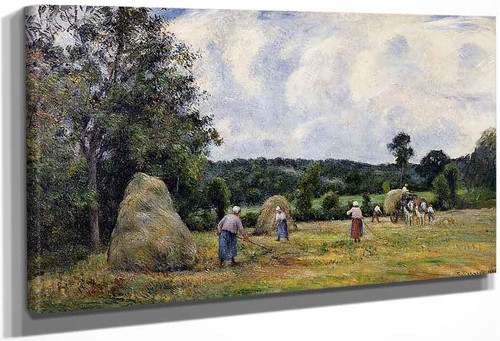 The Harvest At Montfoucault By Camille Pissarro