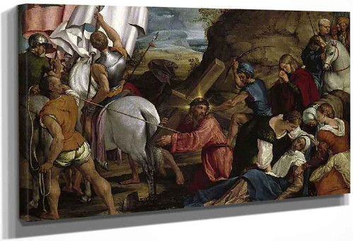 The Journey To Calvary By Jacopo Bassano, Aka Jacopo Del Ponte
