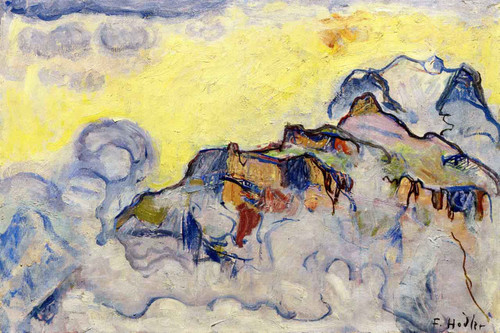 The Jungfraumassiv From Murren By Ferdinand Hodler By Ferdinand Hodler