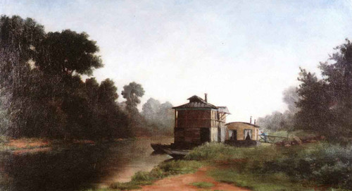 The Laundry Boat At Bas Meudon By Claude Emil Schuffenecker The Laundry Boat At Bas Meudon By Claude Emil Schuffenecker