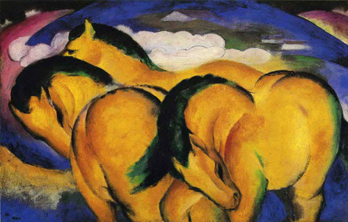 The Little Yellow Horses By Franz Marc By Franz Marc