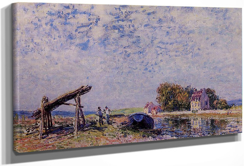 The Loing Canal At Saint Mammes By Alfred Sisley