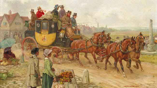 The London To Manchester Mail Coach By George Goodwin Kilburne By George Goodwin Kilburne The London To Manchester Mail Coach By George Goodwin Kilburne By George Goodwin Kilburne