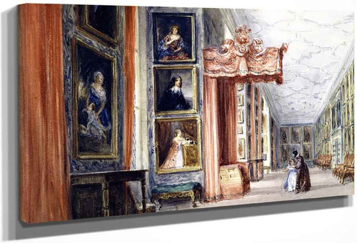 The Long Gallery, Hardwick Hall, Derbyshire By David Cox By David Cox