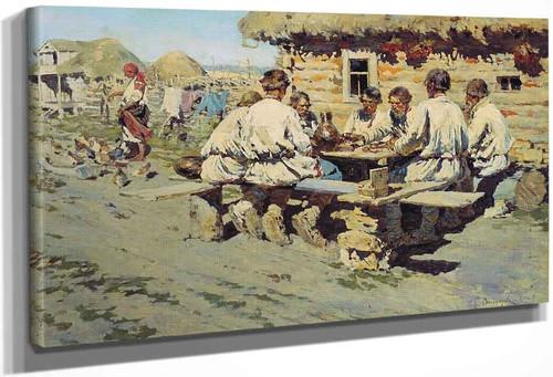 The Lunch Of Workers By Sergei Arsenevich Vinogradov Russian 1869 1938