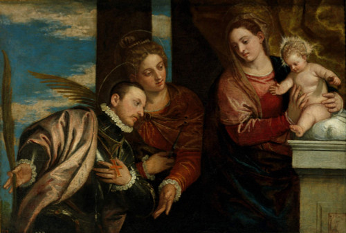 The Madonna With Child And St Lucy And A Martyr By Paolo Veronese