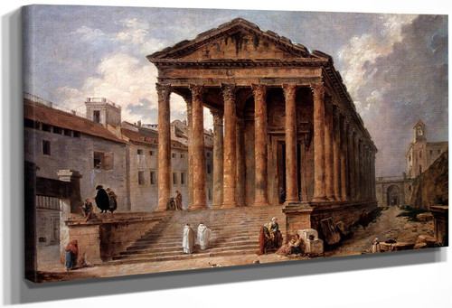 The Maison Caree At Nimes By Hubert Robert