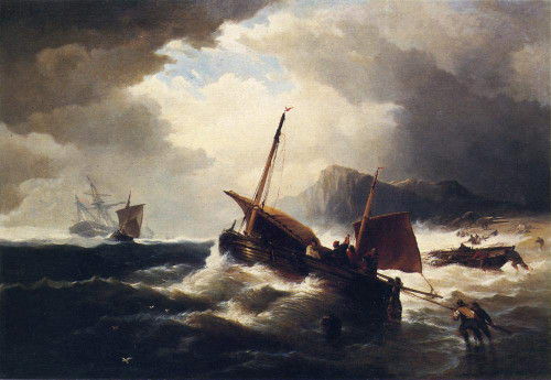 The Morning After The Wreck By Edward Moran