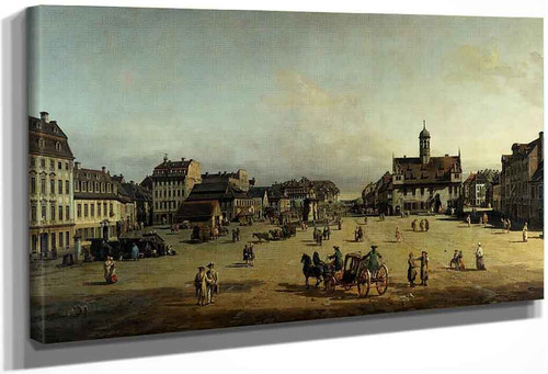 The Neustadter Market In Dresden By Bernardo Bellotto