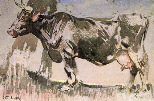 The Old Cow By Joseph Crawhall